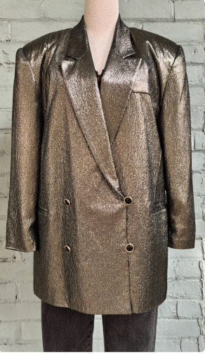 1980s gold Lamé blazer